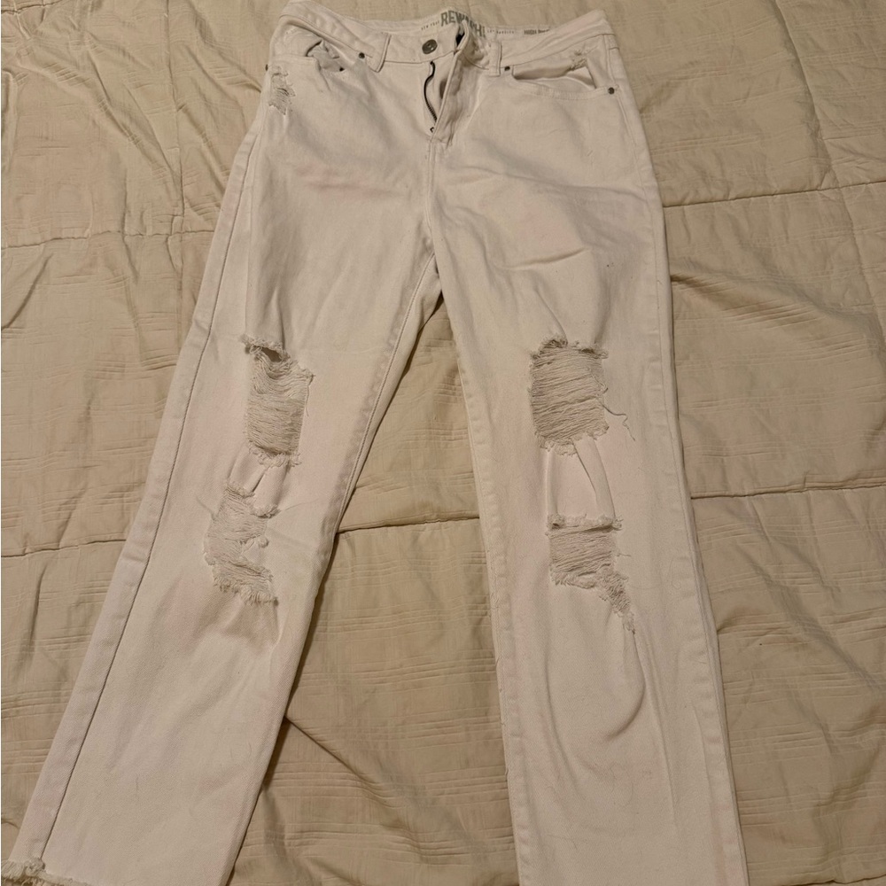 Rewash White High Rise Denim
